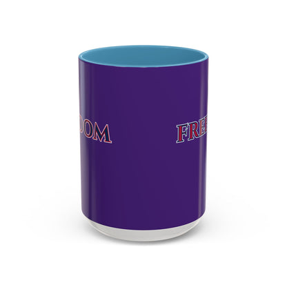 Freedom, Dark Purple Accent Mug by theGreenDragonTavern.shop