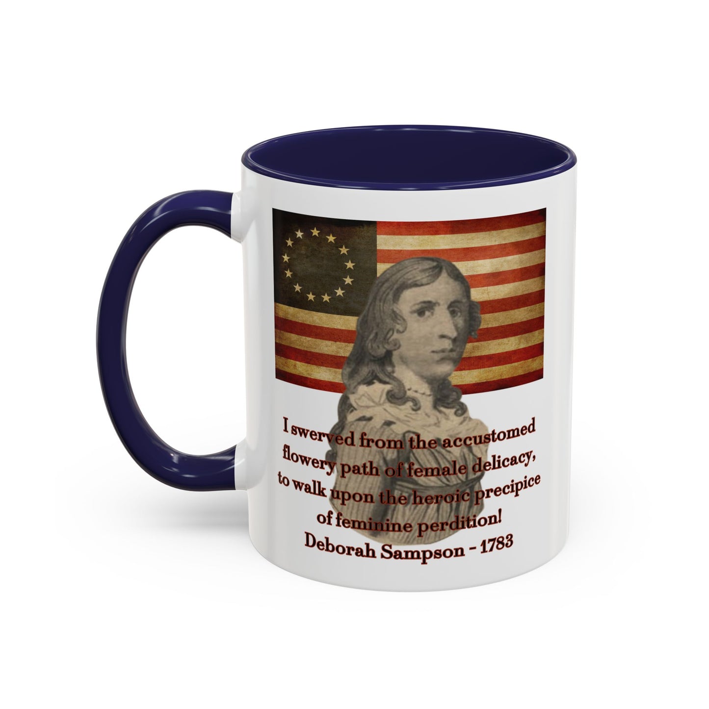 Deborah Sampson, America's Mulan White Accent Mug by theGreenDragonTavern.shop