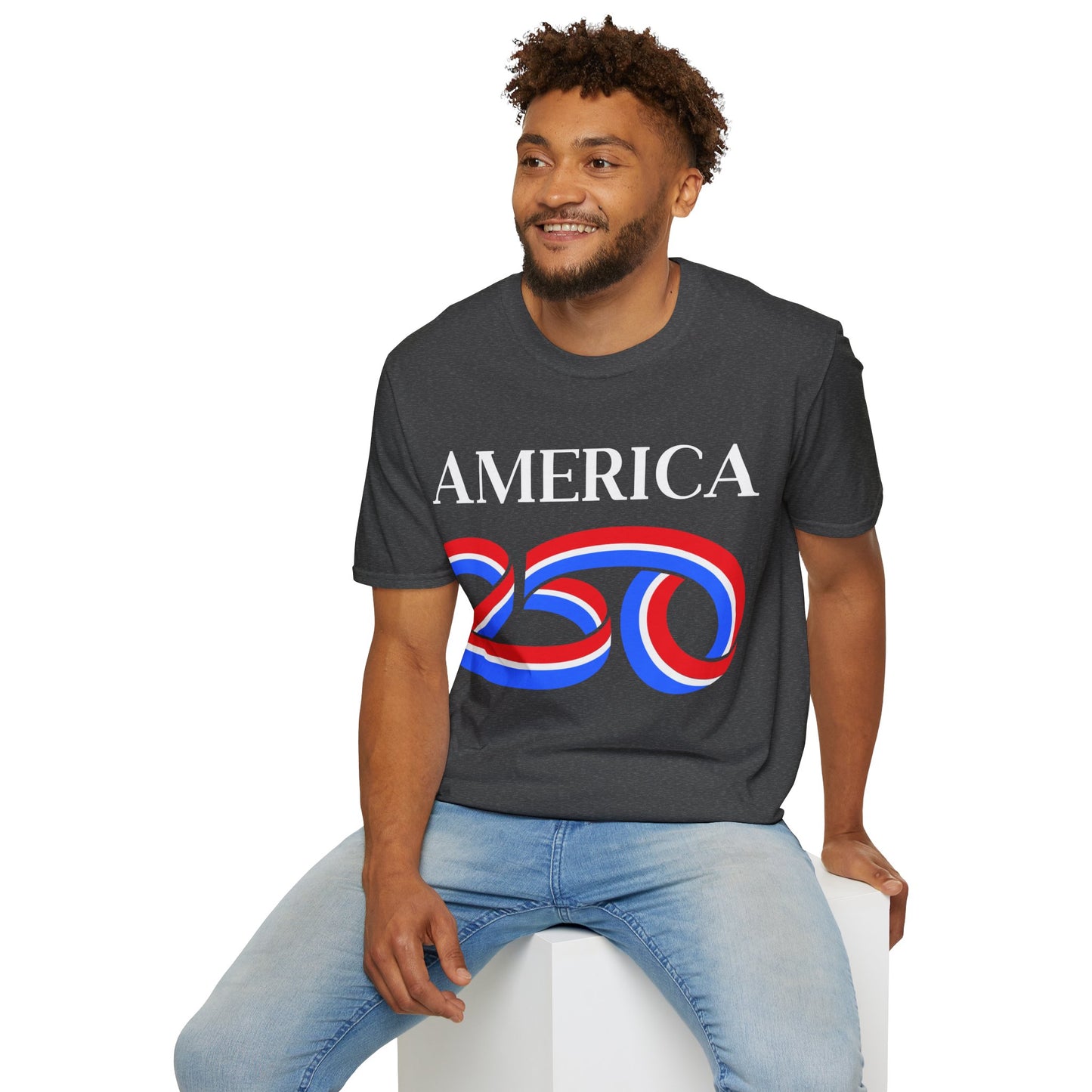America 250 White font, Dark colors, Unisex T-Shirt by theGreenDragonTavern.shop