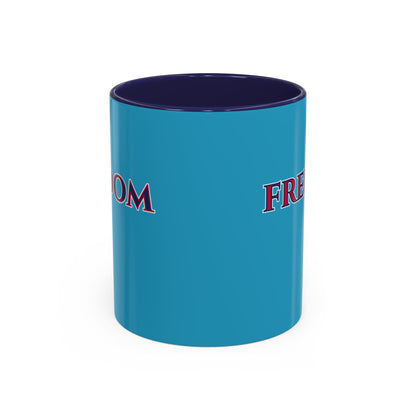 Freedom, Turquoise Accent Mug by theGreenDragonTavern.shop