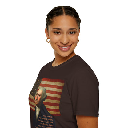 Washington's Earnest Prayer Dark colors Unisex T-Shirt by theGreenDragonTavern.shop