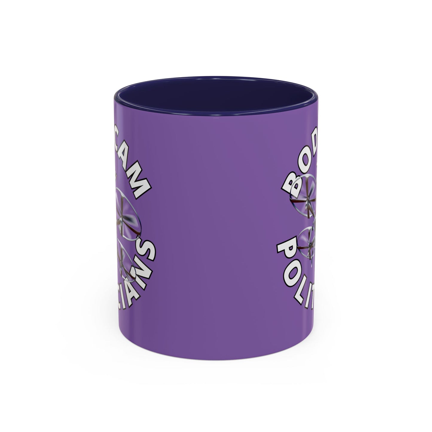 Bodycam the Politicians Drone Light Purple Accent Mug by theGreenDragonTavern.shop