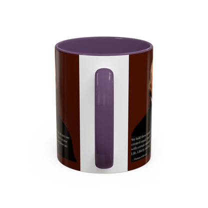 We hold these truths to be self-evident Brown Accent Mug by theGreenDragonTavern.shop
