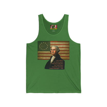 Washington's Earnest Prayer Unisex Jersey Tank Top by theGreenDragonTavern.shop