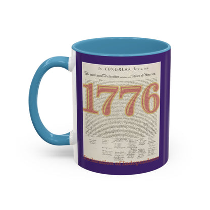 Declaration of Independence Dark Purple Accent Mug by theGreenDragonTavern.shop