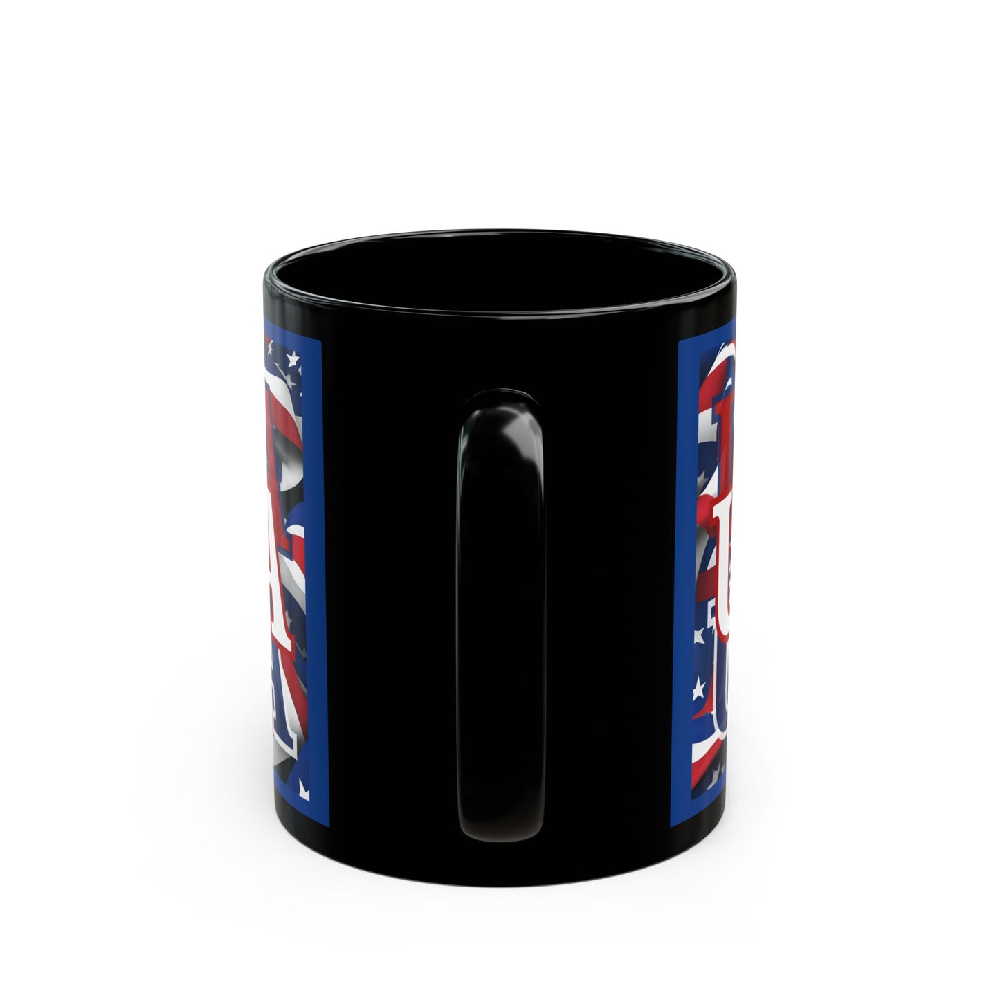 USA White font Center Patriot Blue Mug by theGreenDragonTavern.shop