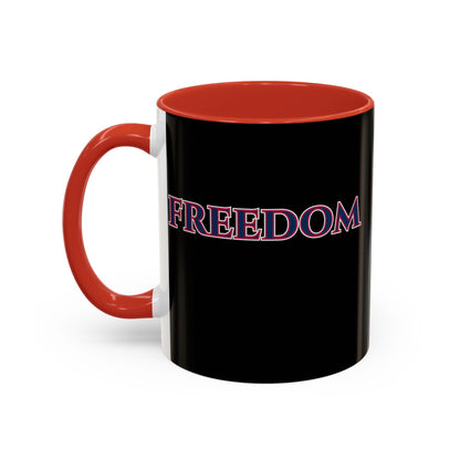 Freedom, Black Accent Mug by theGreenDragonTavern.shop