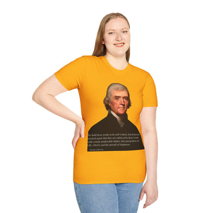 We hold these truths to be self-evident Light colors Unisex T-Shirt by theGreenDragonTavern.shop