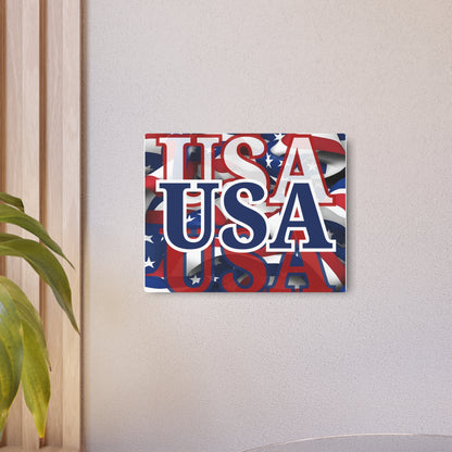 USA! USA! USA Blue Center Metal Art Sign by theGreenDragonTavern.shop