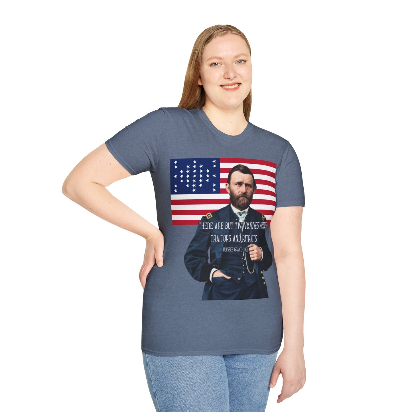 "Traitors and Patriots" Ulysses Grant Dark colors Unisex T-Shirt by theGreenDragonTavern.shop
