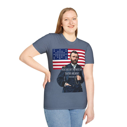 "Traitors and Patriots" Ulysses Grant Dark colors Unisex T-Shirt by theGreenDragonTavern.shop