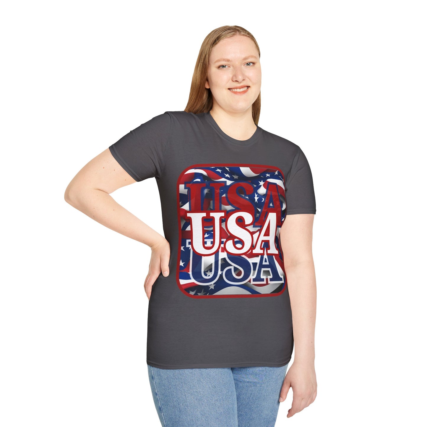 Red WHITE and Blue USA Patriot Dark colors Unisex T-Shirt by theGreenDragonTavern.shop