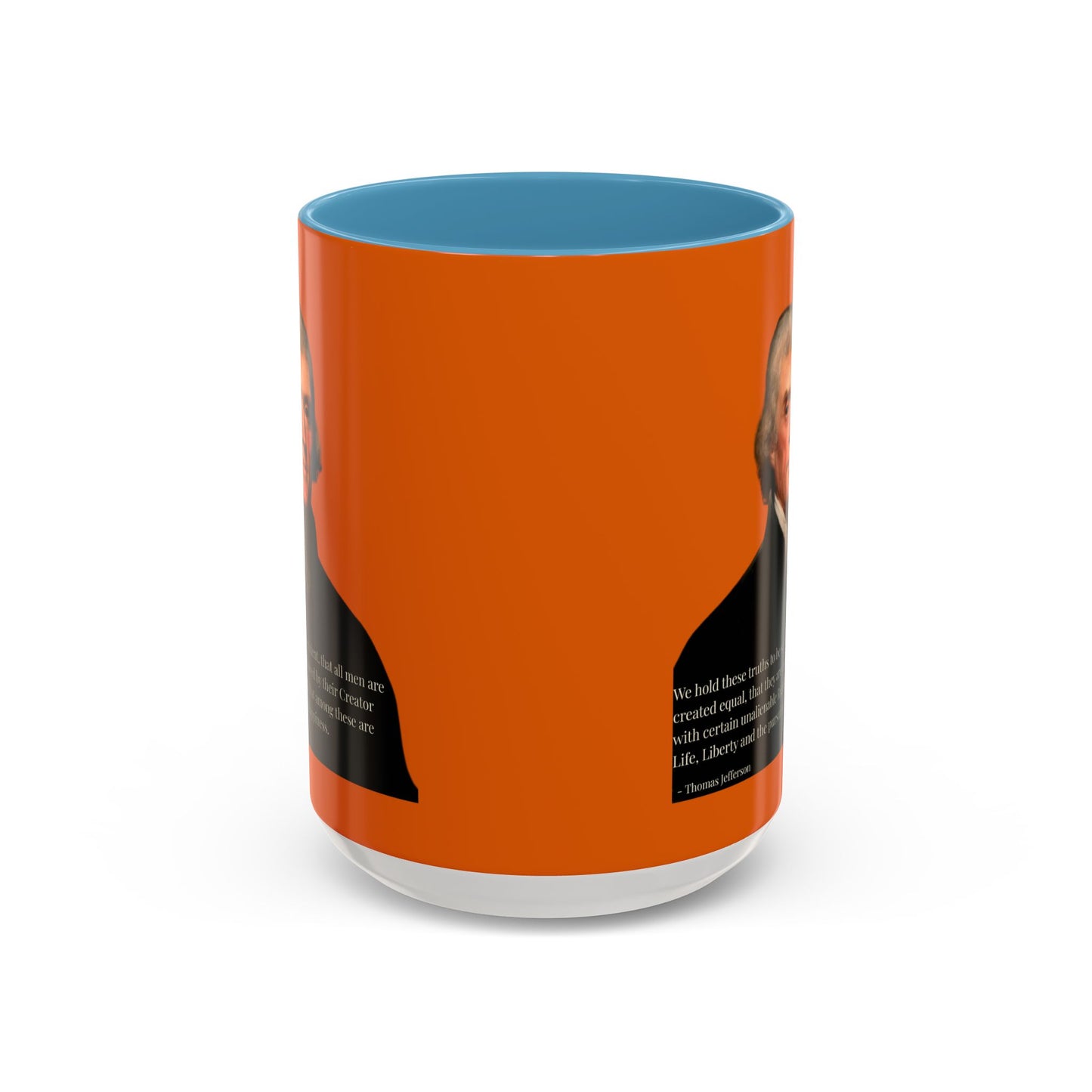We hold these truths to be self-evident Orange Accent Mug by theGreenDragonTavern.shop