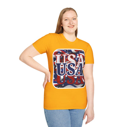 Red White and BLUE USA Patriot Light colors Unisex T-Shirt by theGreenDragonTavern.shop