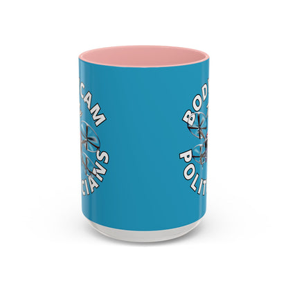 Bodycam the Politicians Drone Turquoise Accent Mug by theGreenDragonTavern.shop