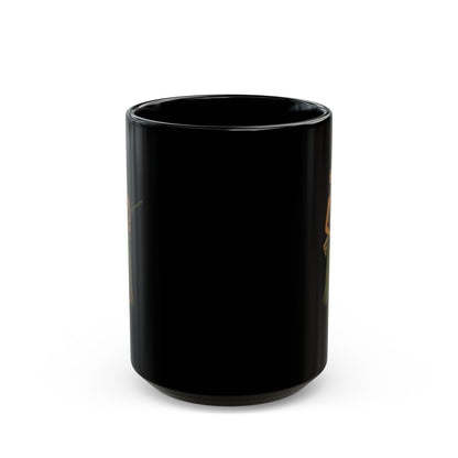 Hula Girl Packin' Heat Black Mug by theGreenDragonTavern.shop