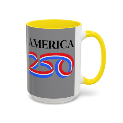 America 250 Grey Accent Mug by theGreenDragonTavern.shop