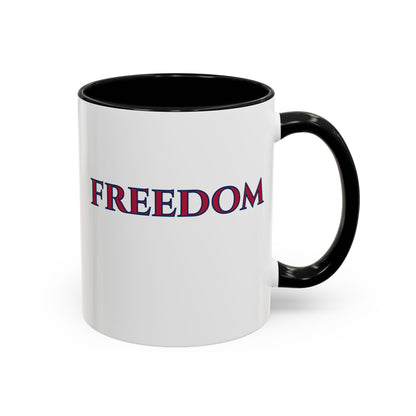 Freedom, White Accent Mug by theGreenDragonTavern.shop