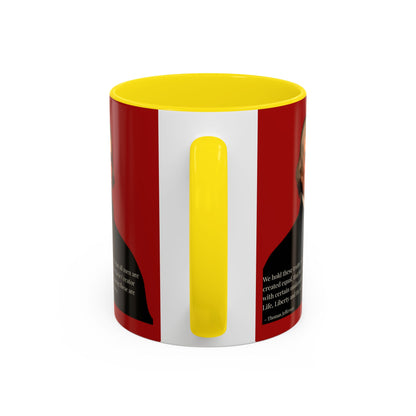 We hold these truths to be self-evident Red Accent Mug by theGreenDragonTavern.shop