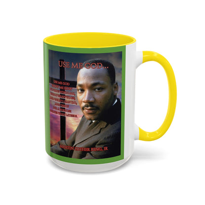 Use Me God, MLK Jr Green Accent Mug by theGreenDragonTavern.shop