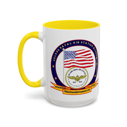 DeLand Naval Air Station Museum White Accent Mug by theGreenDragonTavern.shop