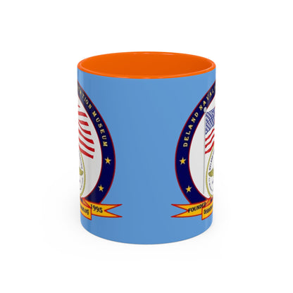 DeLand Naval Air Station Museum Light Blue Accent Mug by theGreenDragonTavern.shop