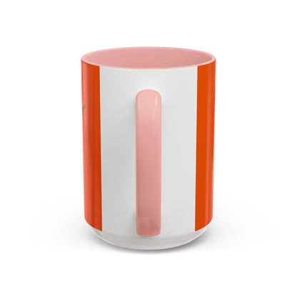 Hula Girl Packin' Heat Orange Accent Mug by theGreenDragonTavern.shop