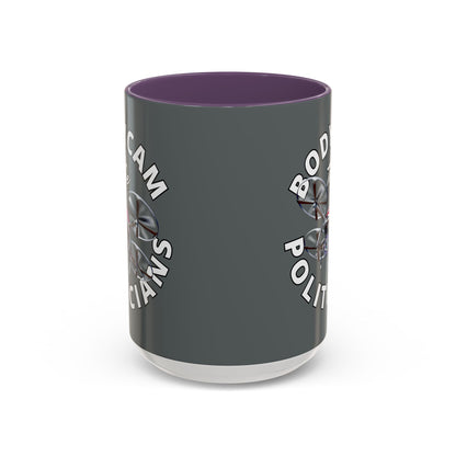 Bodycam the Politicians Drone Grey Accent Mug by theGreenDragonTavern.shop