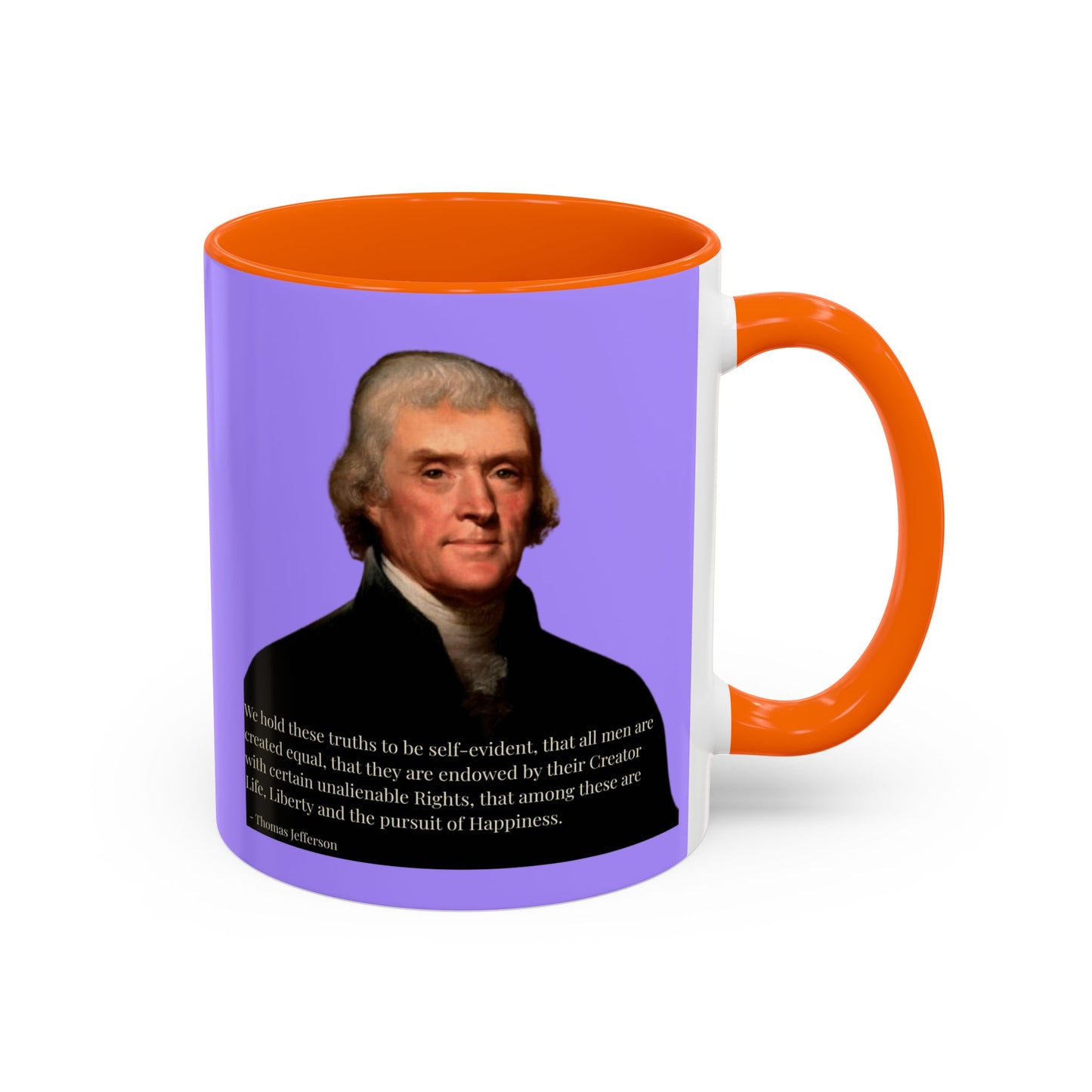 We hold these truths to be self-evident Light Purple Accent Mug by theGreenDragonTavern.shop