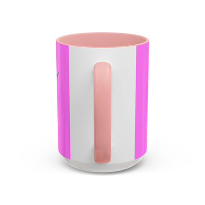 Hula Girl Packin' Heat Pink Accent Mug by theGreenDragonTavern.shop