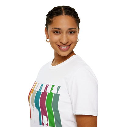 Whiskey spelled with an 'e' Light colors Unisex T-Shirt by theGreenDragonTavern.shop