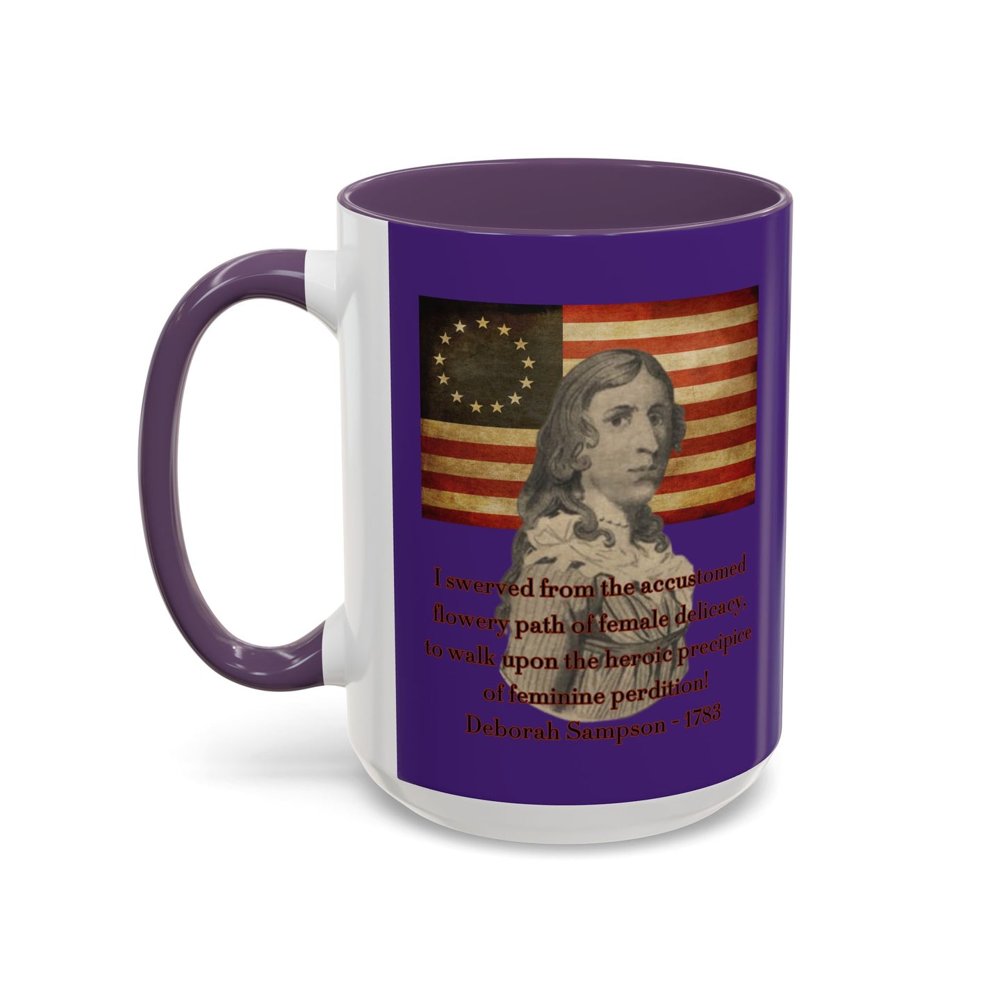 Deborah Sampson, America's Mulan Dark Purple Accent Mug by theGreenDragonTavern.shop