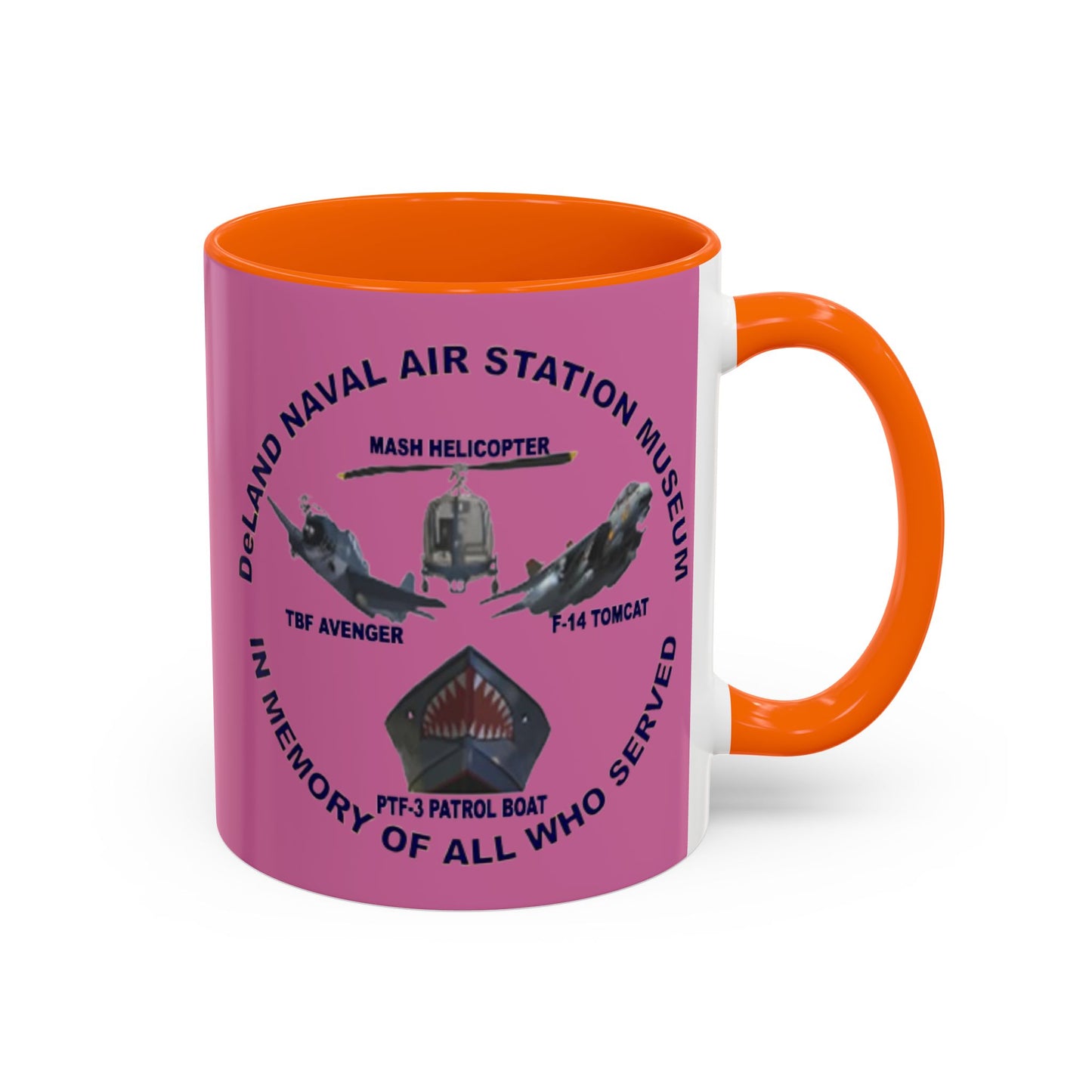 DNASM 2-sided, Founding & Student Art Pink Accent Mug by theGreenDragonTavern.shop