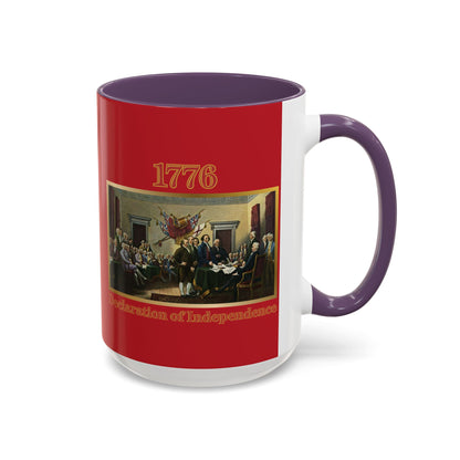 Declaration of Independence Red Accent Mug by theGreenDragonTavern.shop