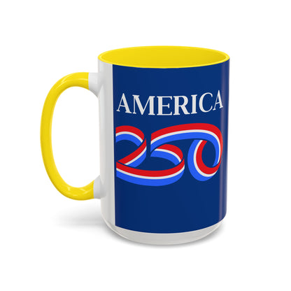 America 250 Dark Blue Accent Mug by theGreenDragonTavern.shop