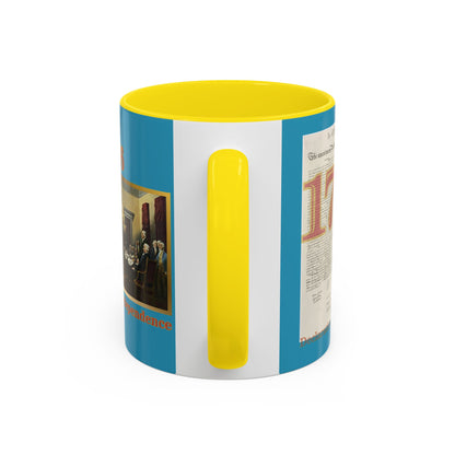 Declaration of Independence Turquoise Accent Mug by theGreenDragonTavern.shop