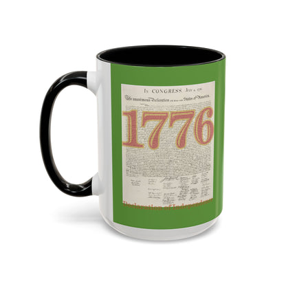 Declaration of Independence Green Accent Mug by theGreenDragonTavern.shop