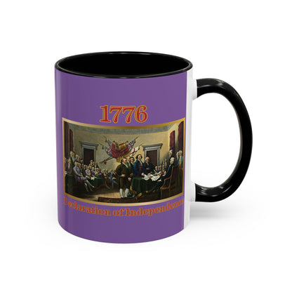 Declaration of Independence Light Purple Accent Mug by theGreenDragonTavern.shop