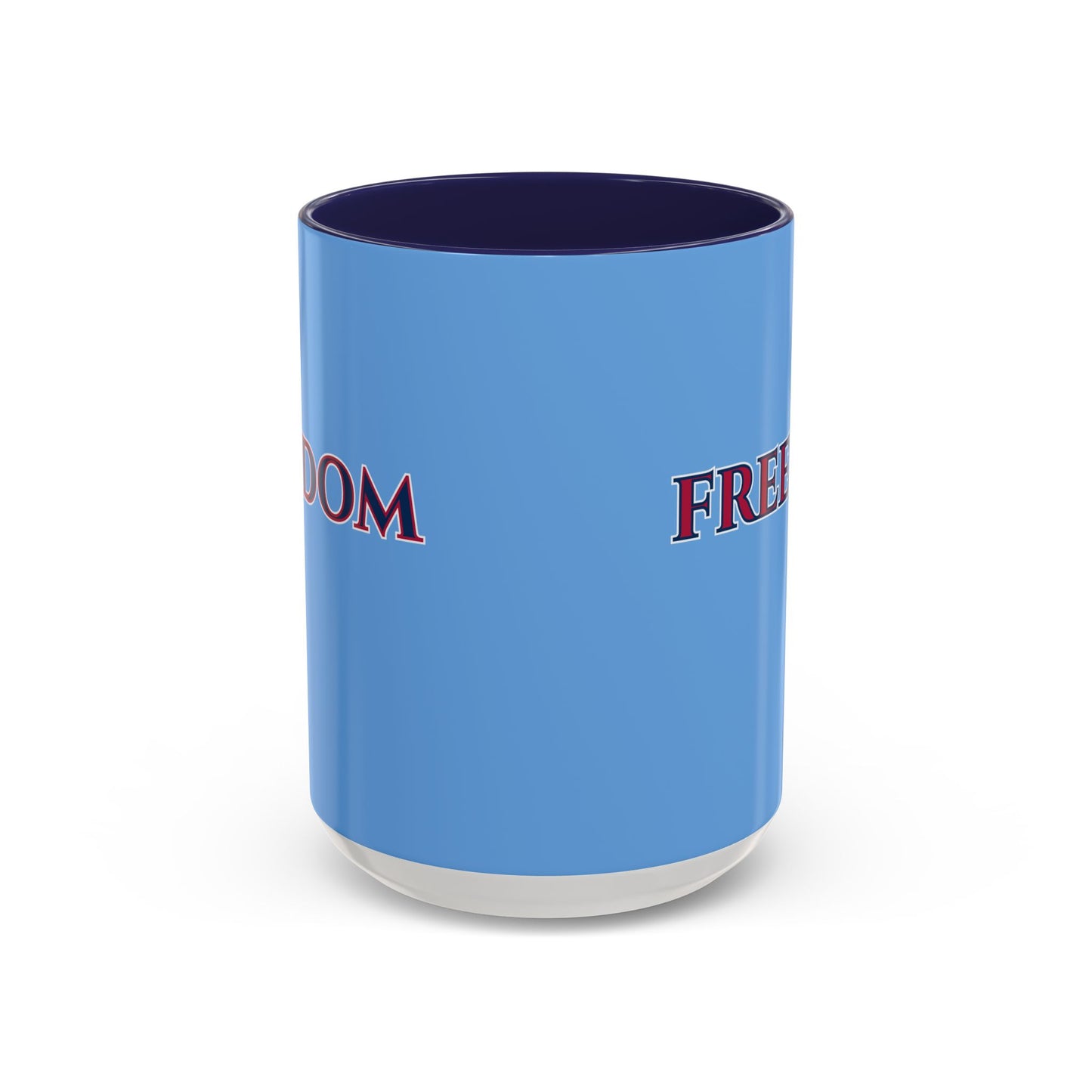 Freedom, Light Blue Accent Mug by theGreenDragonTavern.shop