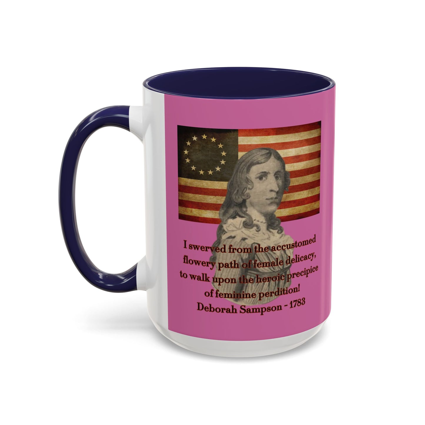 Deborah Sampson, America's Mulan Pink Accent Mug by theGreenDragonTavern.shop