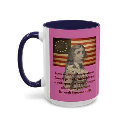 Deborah Sampson, America's Mulan Pink Accent Mug by theGreenDragonTavern.shop