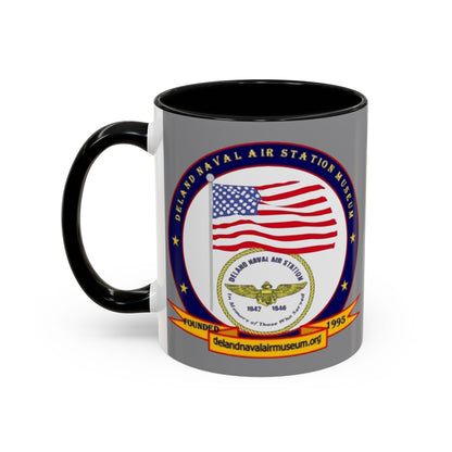 DeLand Naval Air Station Museum Grey Accent Mug by theGreenDragonTavern.shop