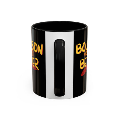 Bourbon makes it better Accent Mug by theGreenDragonTavern.shop