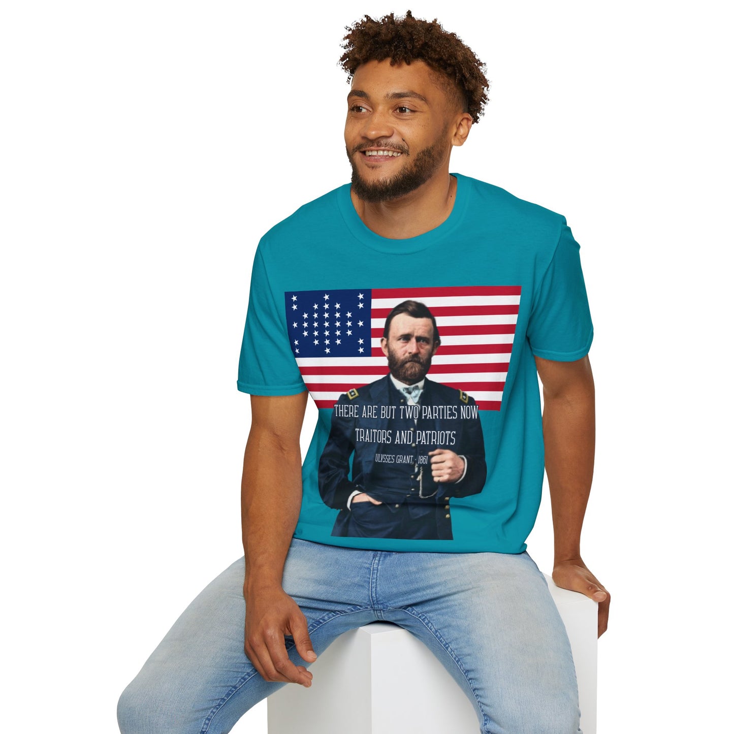 "Traitors and Patriots" Ulysses Grant Dark colors Unisex T-Shirt by theGreenDragonTavern.shop