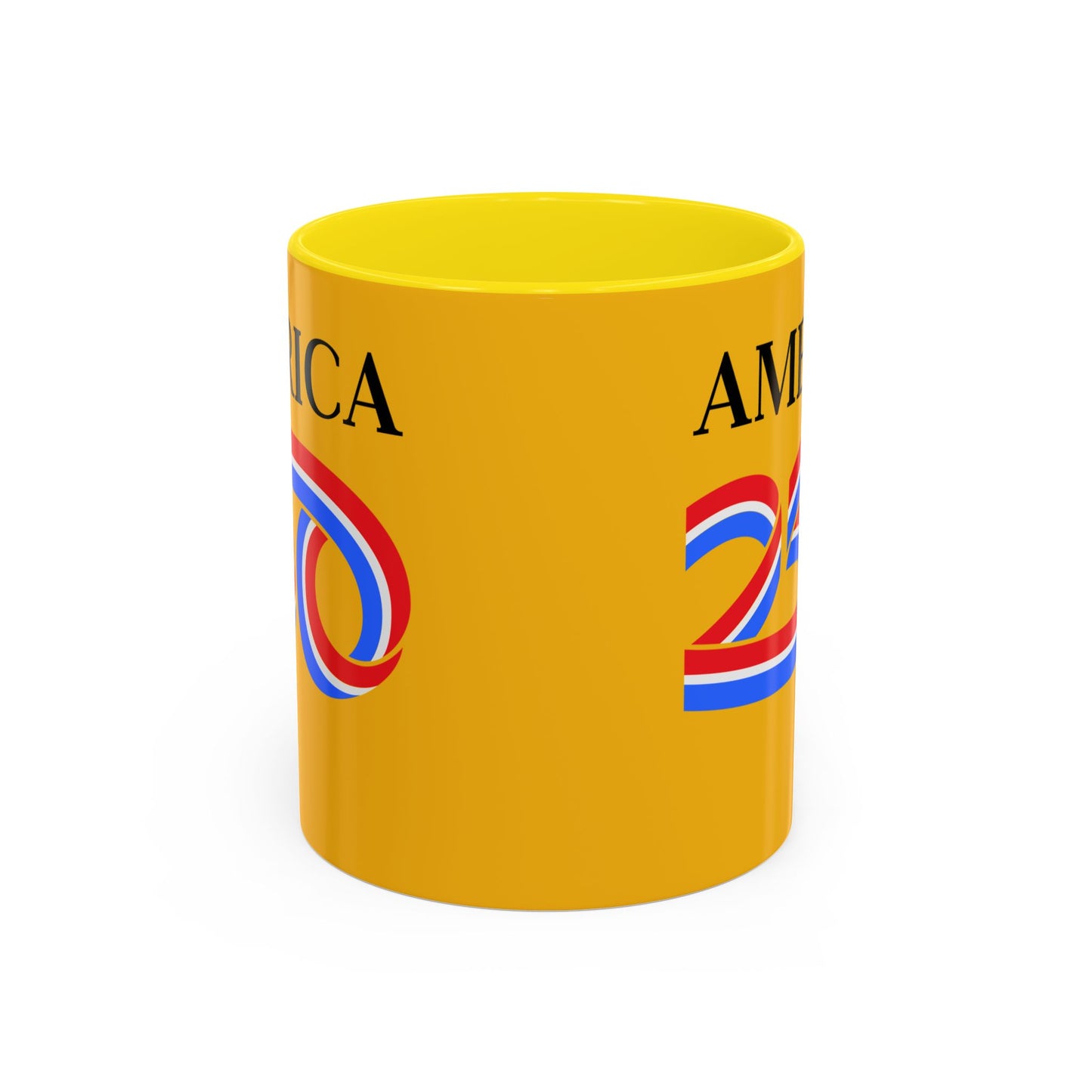 America 250 Yellow Accent Mug by theGreenDragonTavern.shop