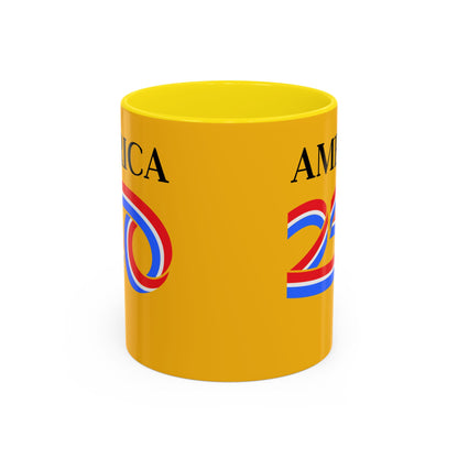 America 250 Yellow Accent Mug by theGreenDragonTavern.shop