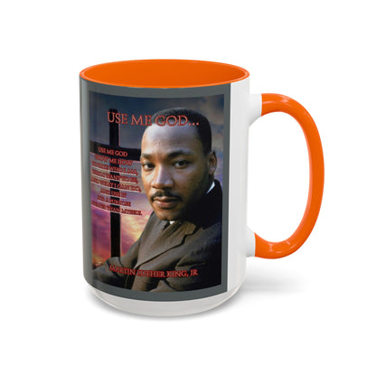 Use Me God, MLK Jr Grey Accent Mug by theGreenDragonTavern.shop