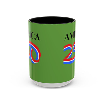 America 250 Green Accent Mug by theGreenDragonTavern.shop