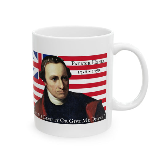 Patrick Henry White Mug by theGreenDragonTavern.shop