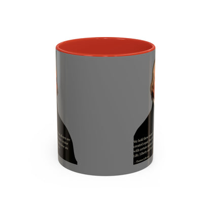 We hold these truths to be self-evident Grey Accent Mug by theGreenDragonTavern.shop